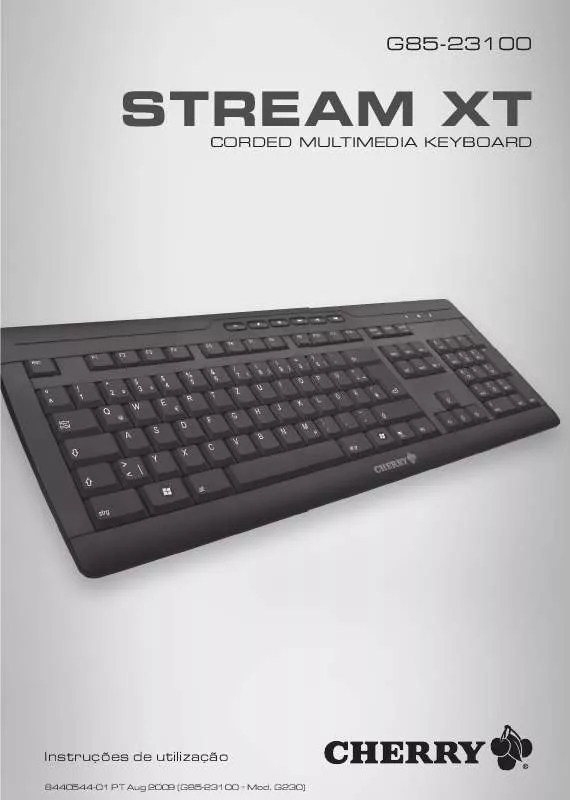 Mode d'emploi CHERRY EVOLUTION STREAM XT CORDED MULTIMEDIA KEYBOARD