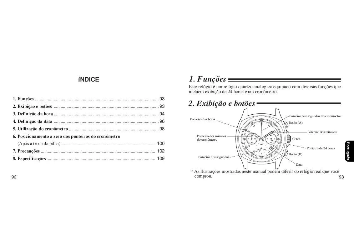 Mode d'emploi CITIZEN WATCH 052