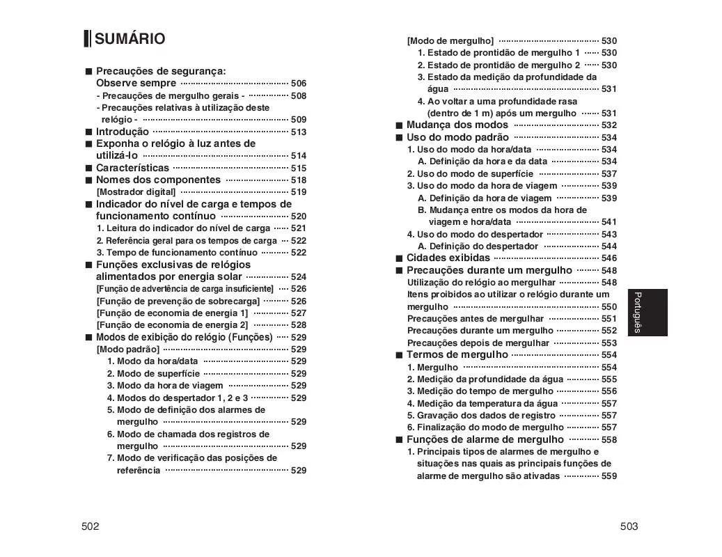 Mode d'emploi CITIZEN WATCH U100