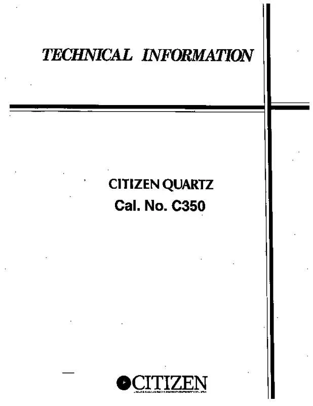 Mode d'emploi CITIZEN C350