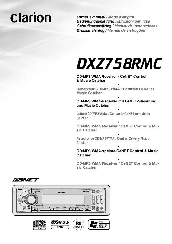 Mode d'emploi CLARION DXZ758RMC