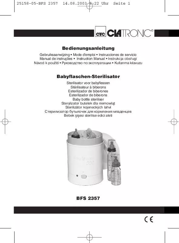 Mode d'emploi CLATRONIC BFS 2357