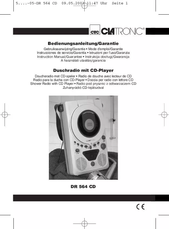 Mode d'emploi CLATRONIC DR 564 CD