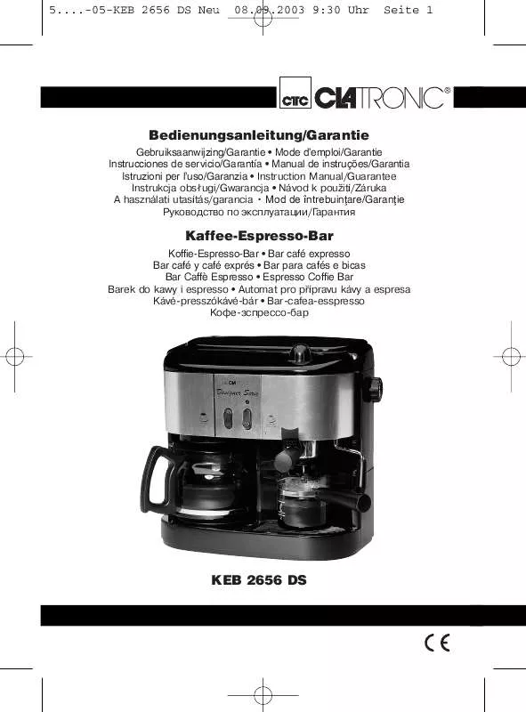 Mode d'emploi CLATRONIC KEB 2656 DS