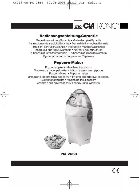 Mode d'emploi CLATRONIC PM 2658