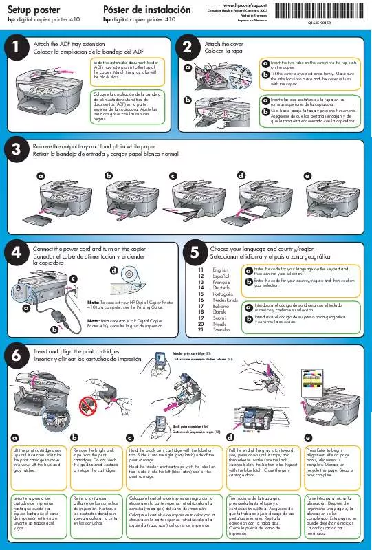 Mode d'emploi COMPAQ COPIER PRINTER 410