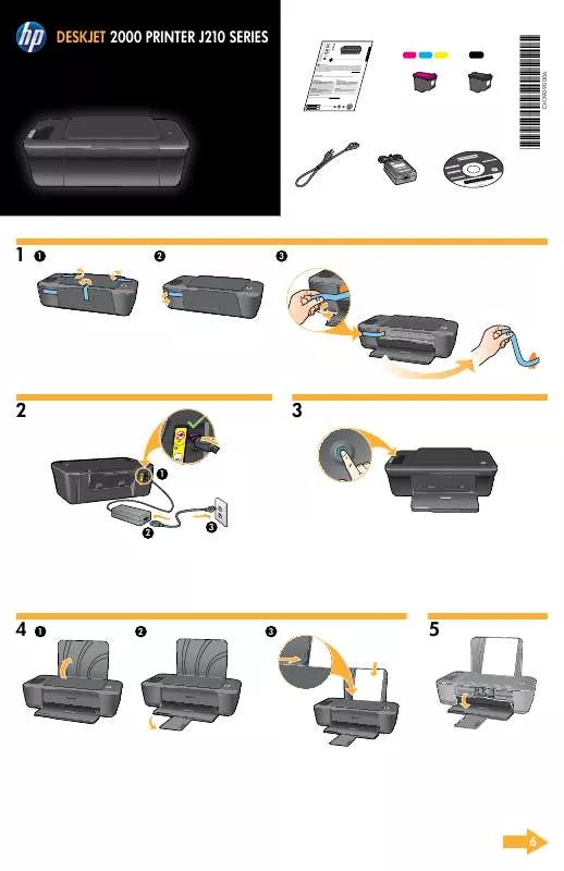 Mode d'emploi COMPAQ DESKJET 2000 J210