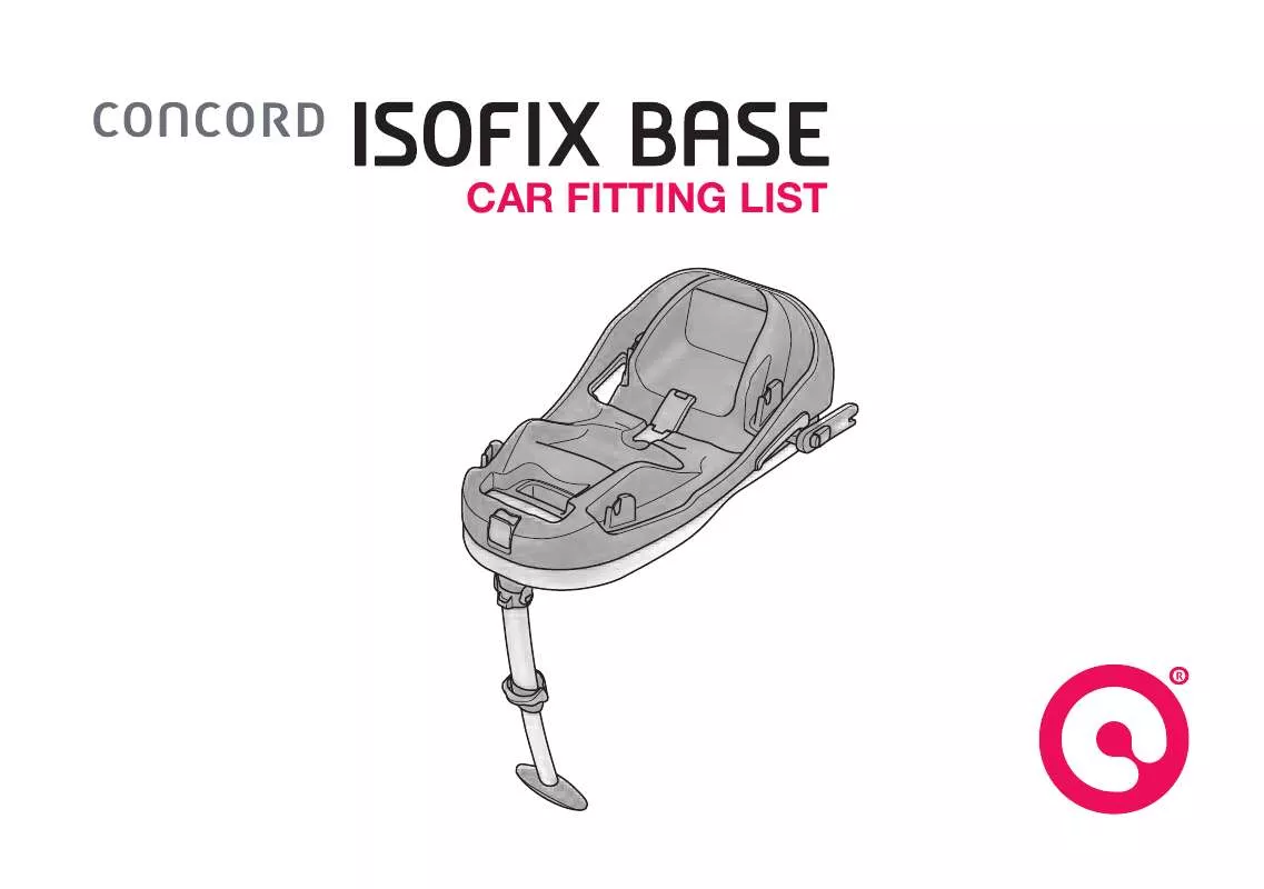 Mode d'emploi CONCORD ISOFIX BASE