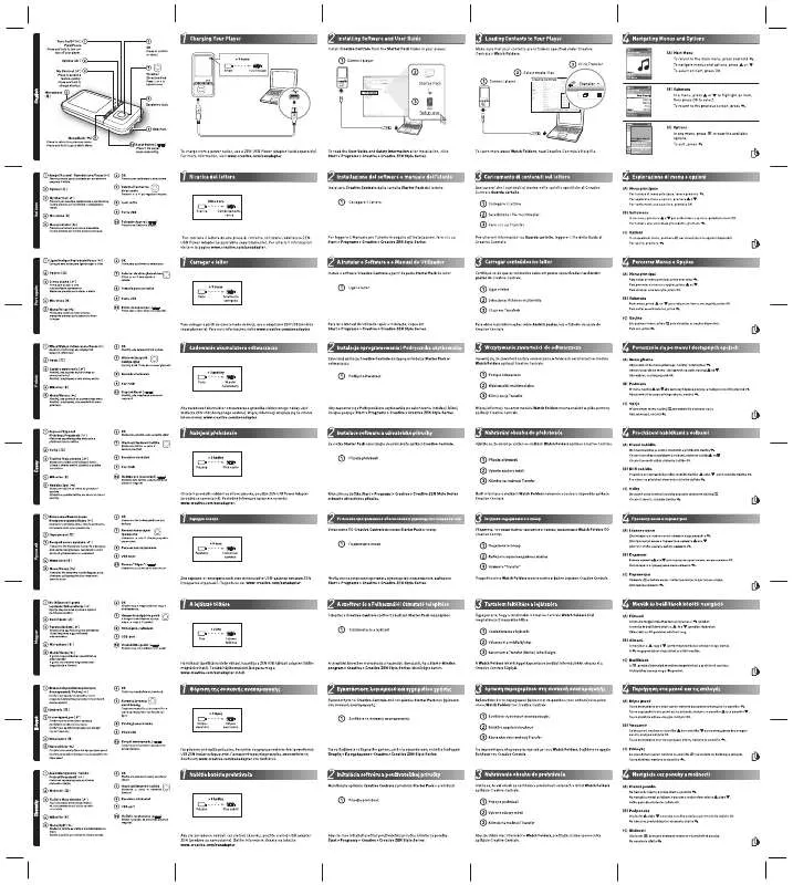 Mode d'emploi CREATIVE ZEN STYLE 300