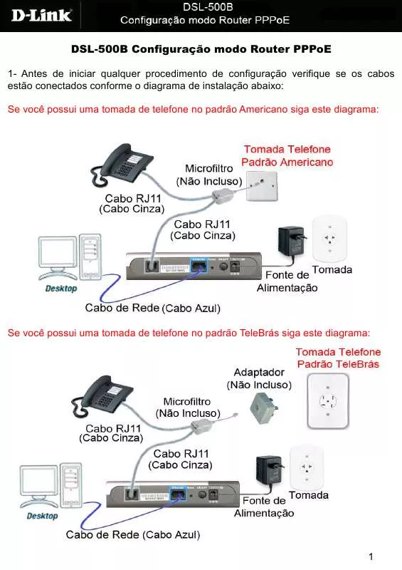 Mode d'emploi D-LINK DSL-500B