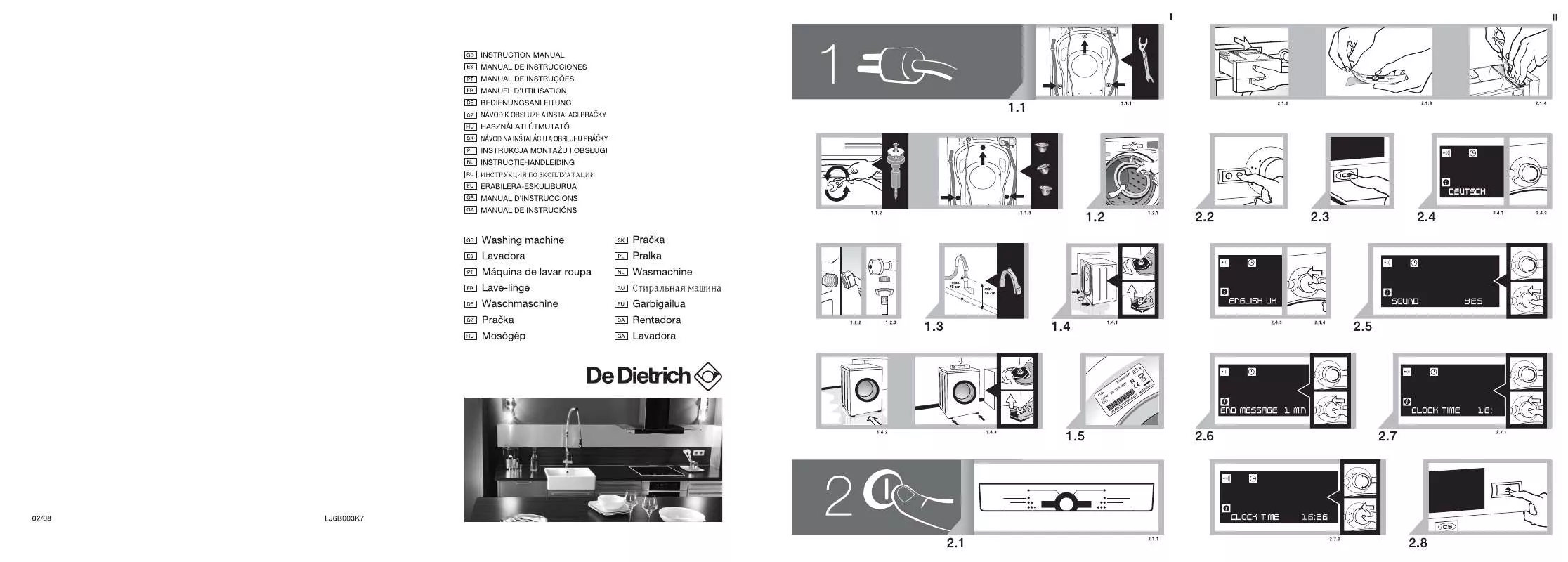 Mode d'emploi DE DIETRICH DFW810W