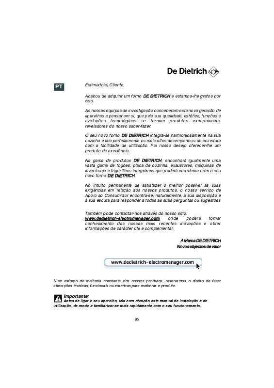 Mode d'emploi DE DIETRICH DOE900X