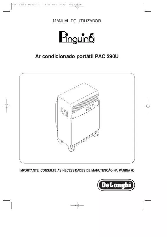 Mode d'emploi DELONGHI PAC 290