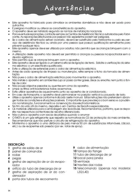 Mode d'emploi DELONGHI PACL 10