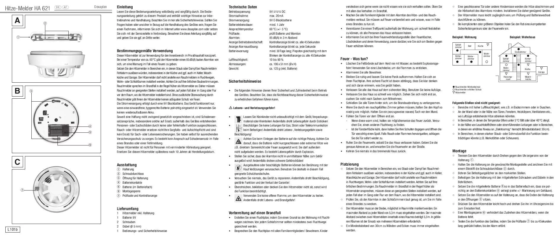 Mode d'emploi DEXAPLAN HA 621