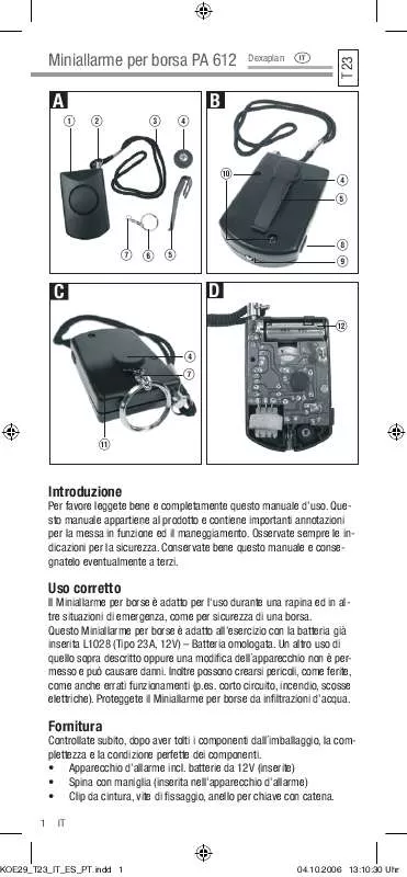 Mode d'emploi DEXAPLAN PA 612