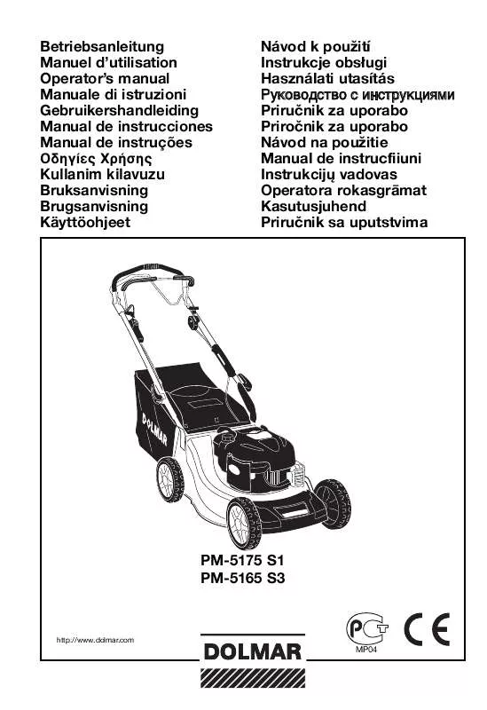 Mode d'emploi DOLMAR PM-5175 S3