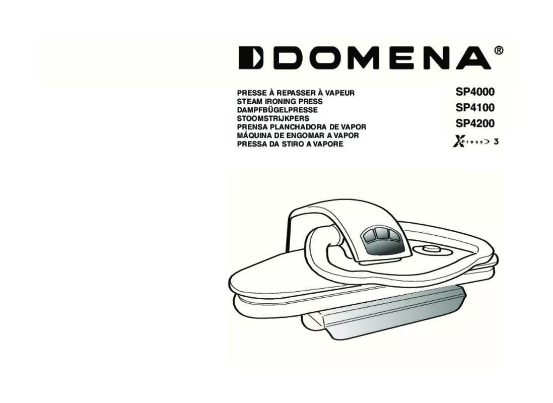 Mode d'emploi DOMENA SP4000