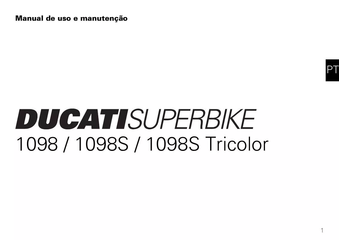 Mode d'emploi DUCATI 1098