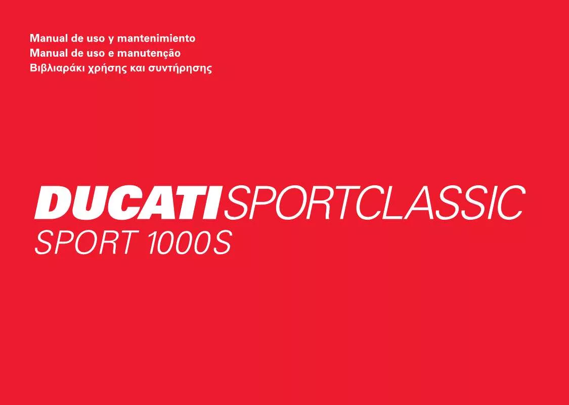 Mode d'emploi DUCATI SPORT 1000 S