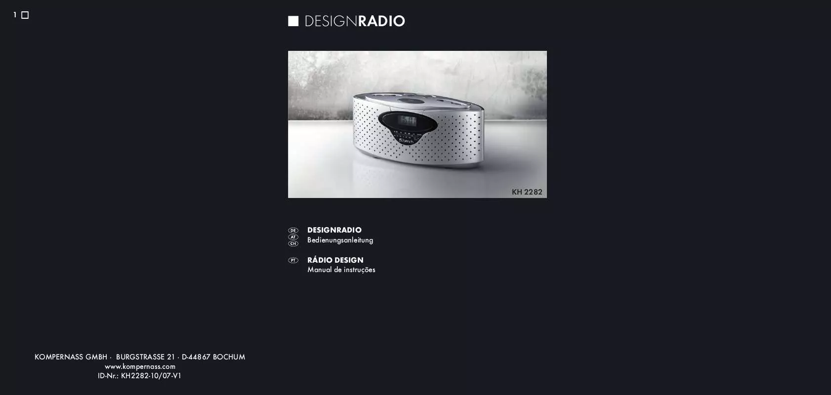 Mode d'emploi EBENCH KH 2282 CONCEPT RADIO