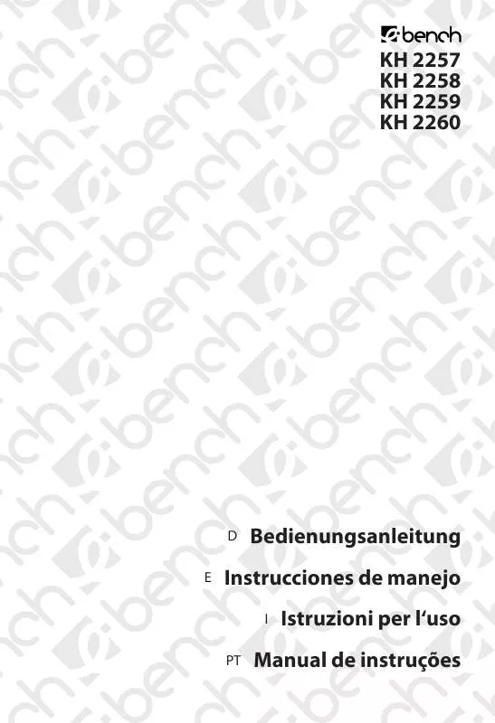 Mode d'emploi EBENCH KH 2258