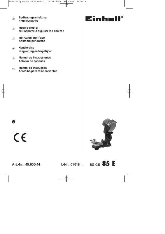 Mode d'emploi EINHELL BG-CS 85 E