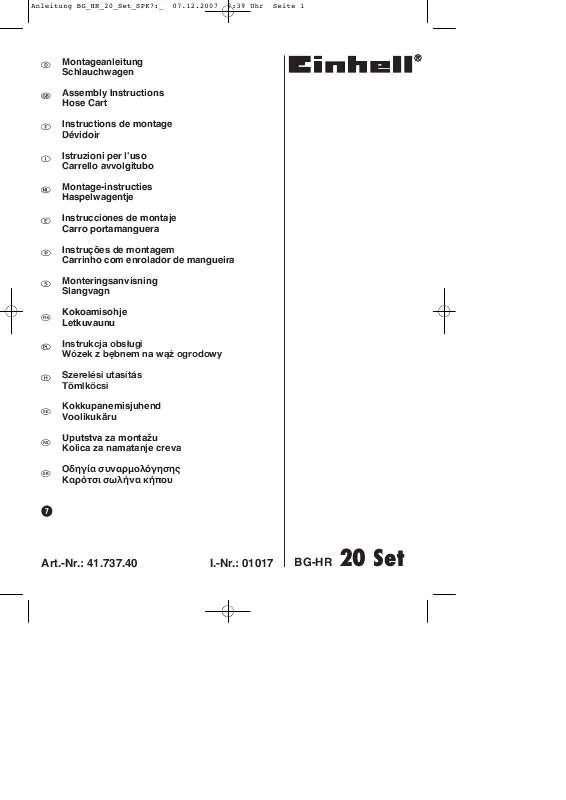 Mode d'emploi EINHELL BG-HR 20 SET