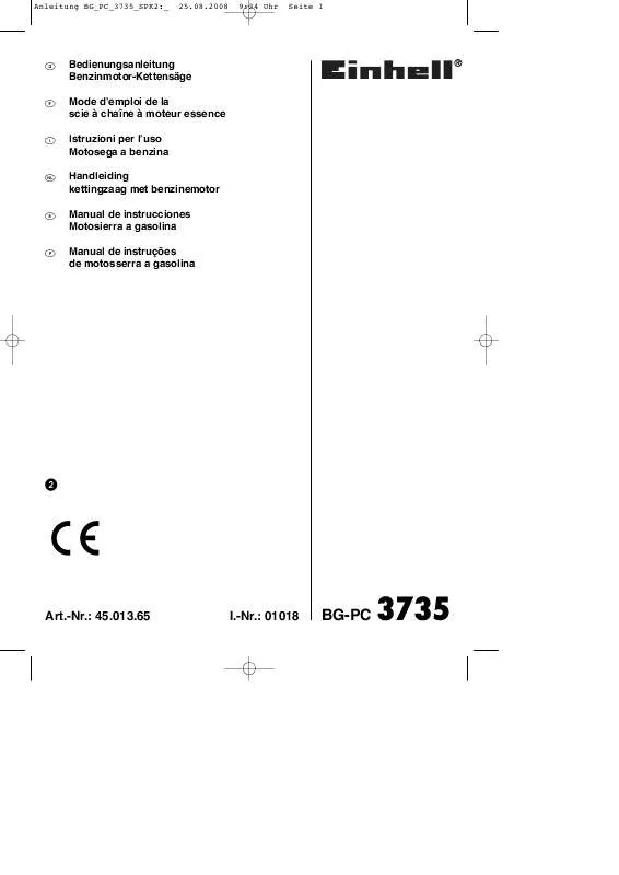 Mode d'emploi EINHELL BG-PC 3735