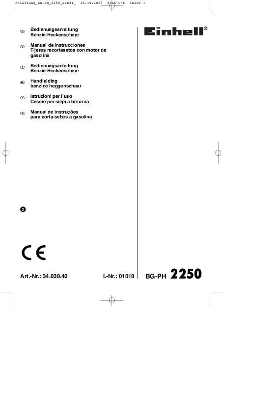 Mode d'emploi EINHELL BG-PH 2250