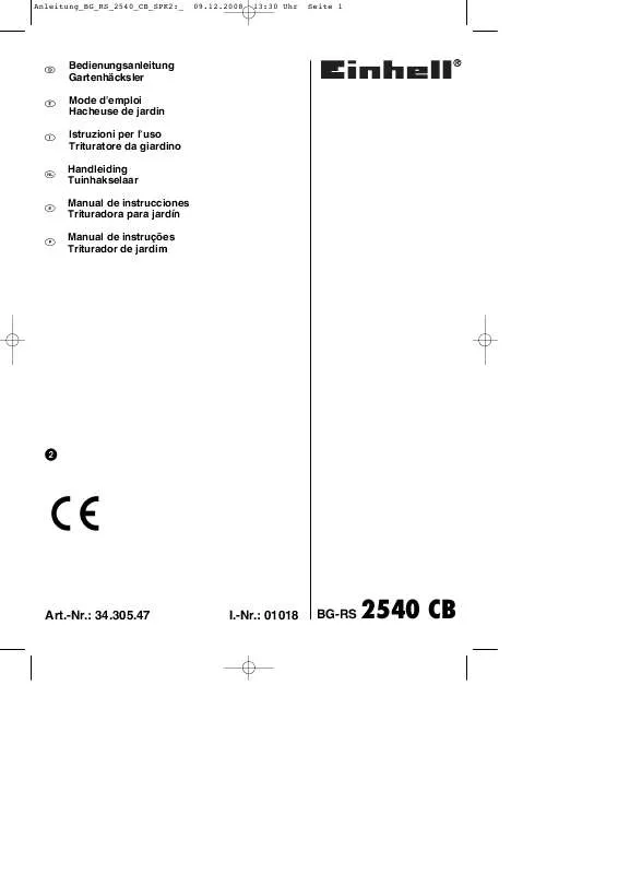 Mode d'emploi EINHELL BG-RS 2540 CB