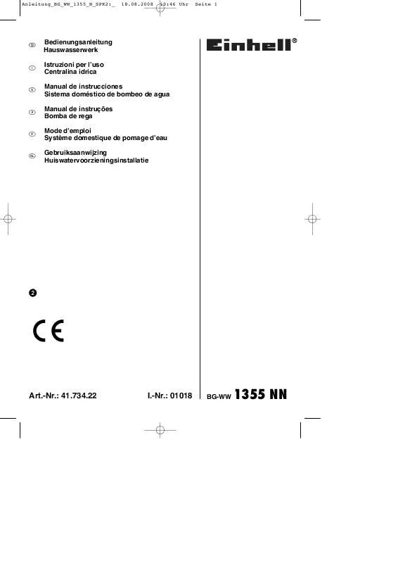 Mode d'emploi EINHELL BG-WW 1355 NN