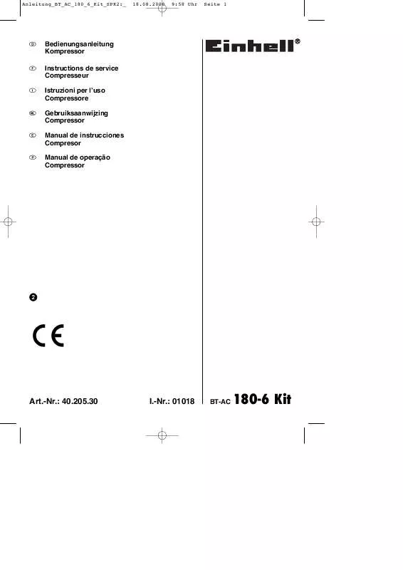 Mode d'emploi EINHELL BT-AC 180-6 KIT