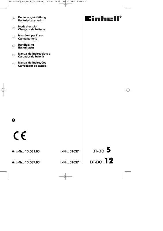 Mode d'emploi EINHELL BT-BC 5