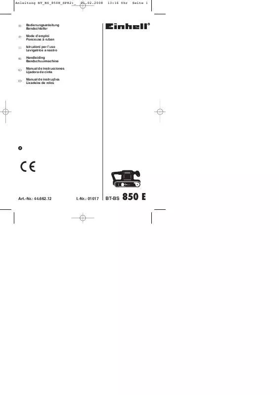 Mode d'emploi EINHELL BT-BS 850 E