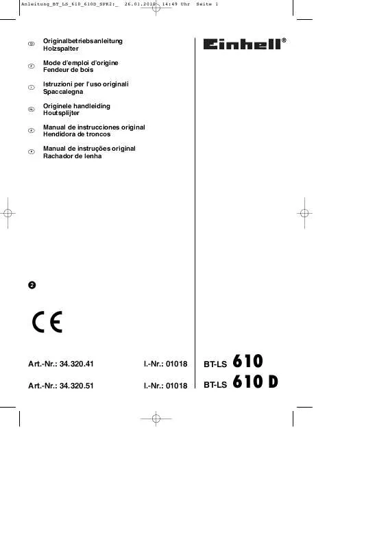 Mode d'emploi EINHELL BT-LS 610 D