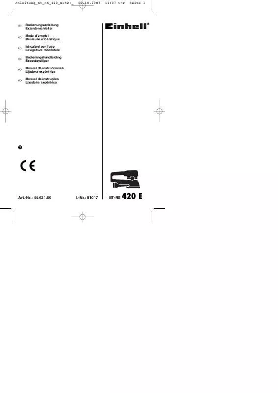 Mode d'emploi EINHELL BT-R 420 E