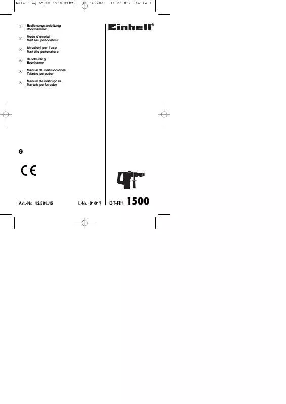 Mode d'emploi EINHELL BT-RH 1500