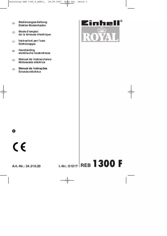 Mode d'emploi EINHELL REB 1300 F