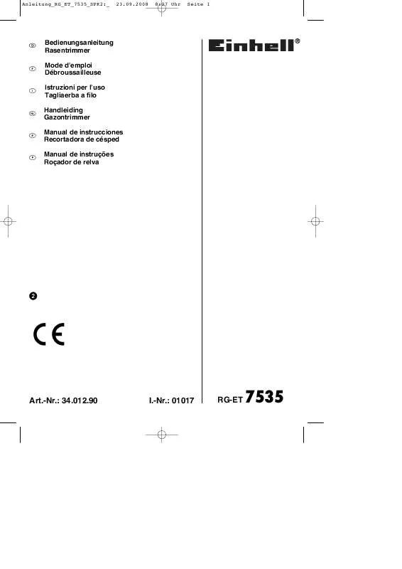 Mode d'emploi EINHELL RG-ET 7535