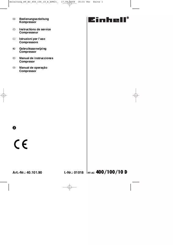 Mode d'emploi EINHELL RT-AC 400-100-10 D