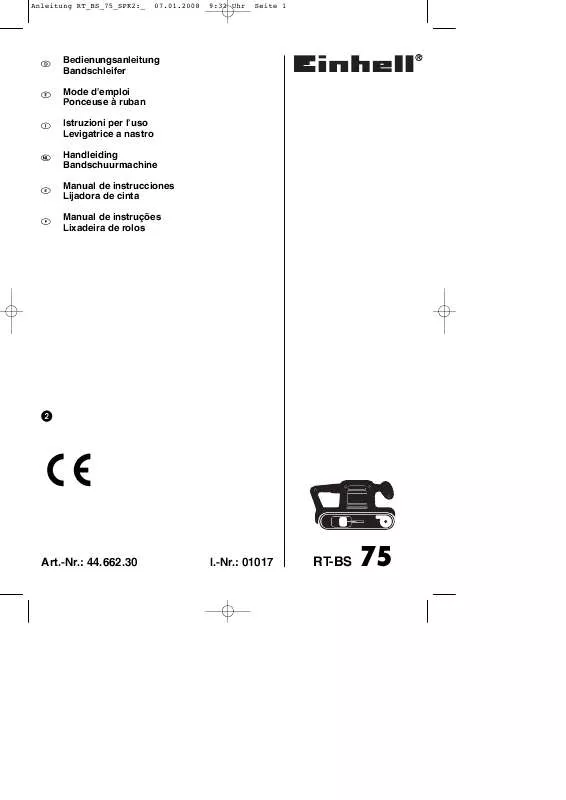 Mode d'emploi EINHELL RT-BS 75