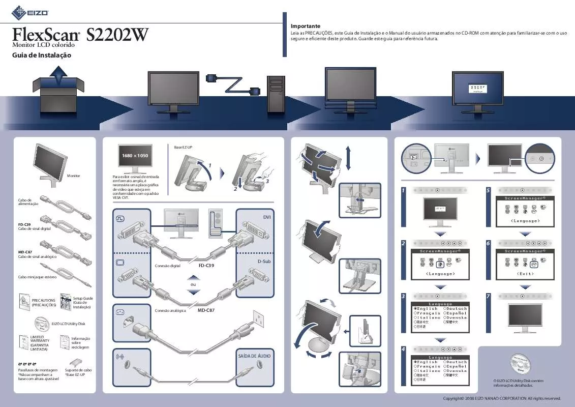 Mode d'emploi EIZO FLEXSCAN S2202W