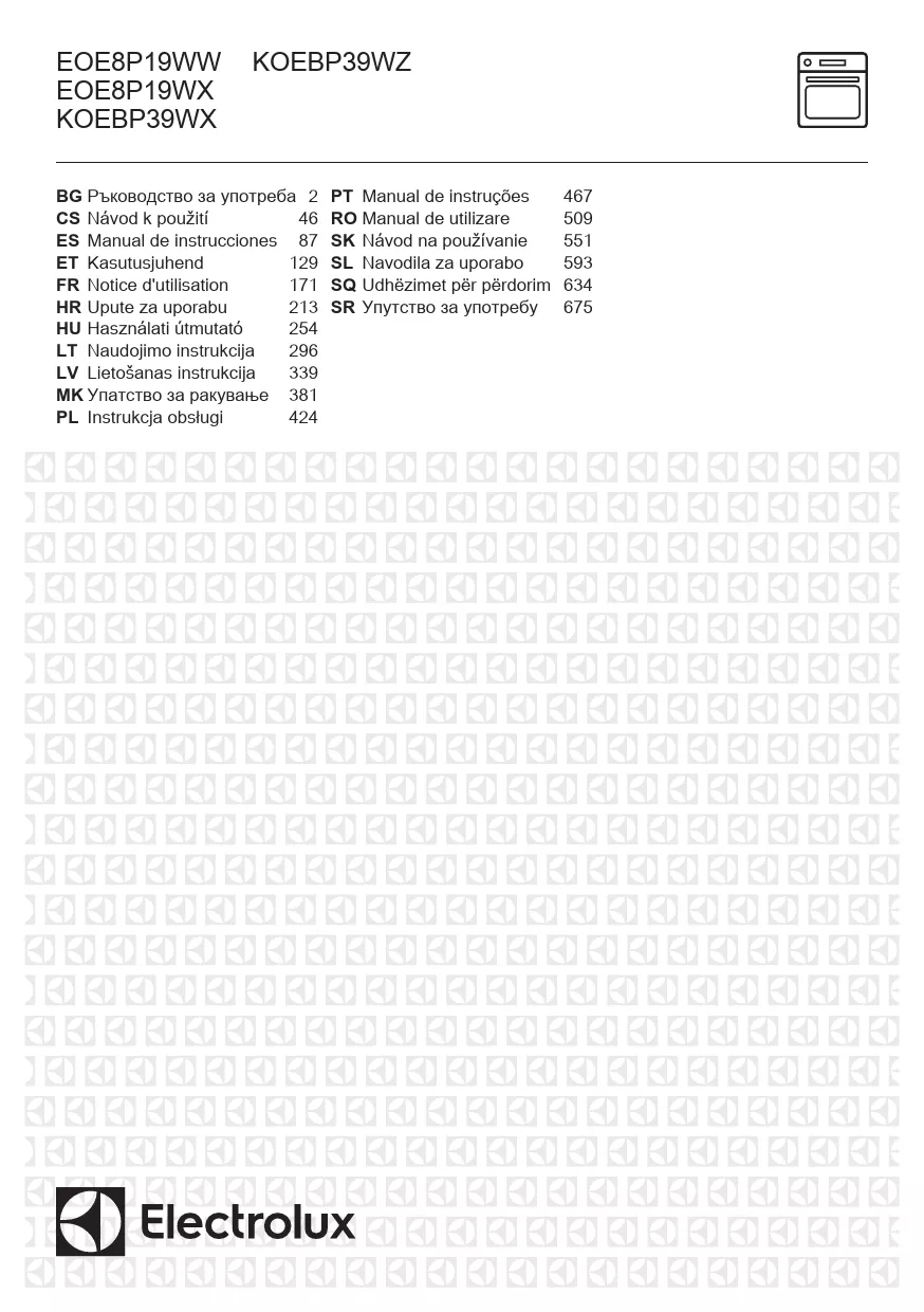 Mode d'emploi ELECTROLUX EOE8P19WX