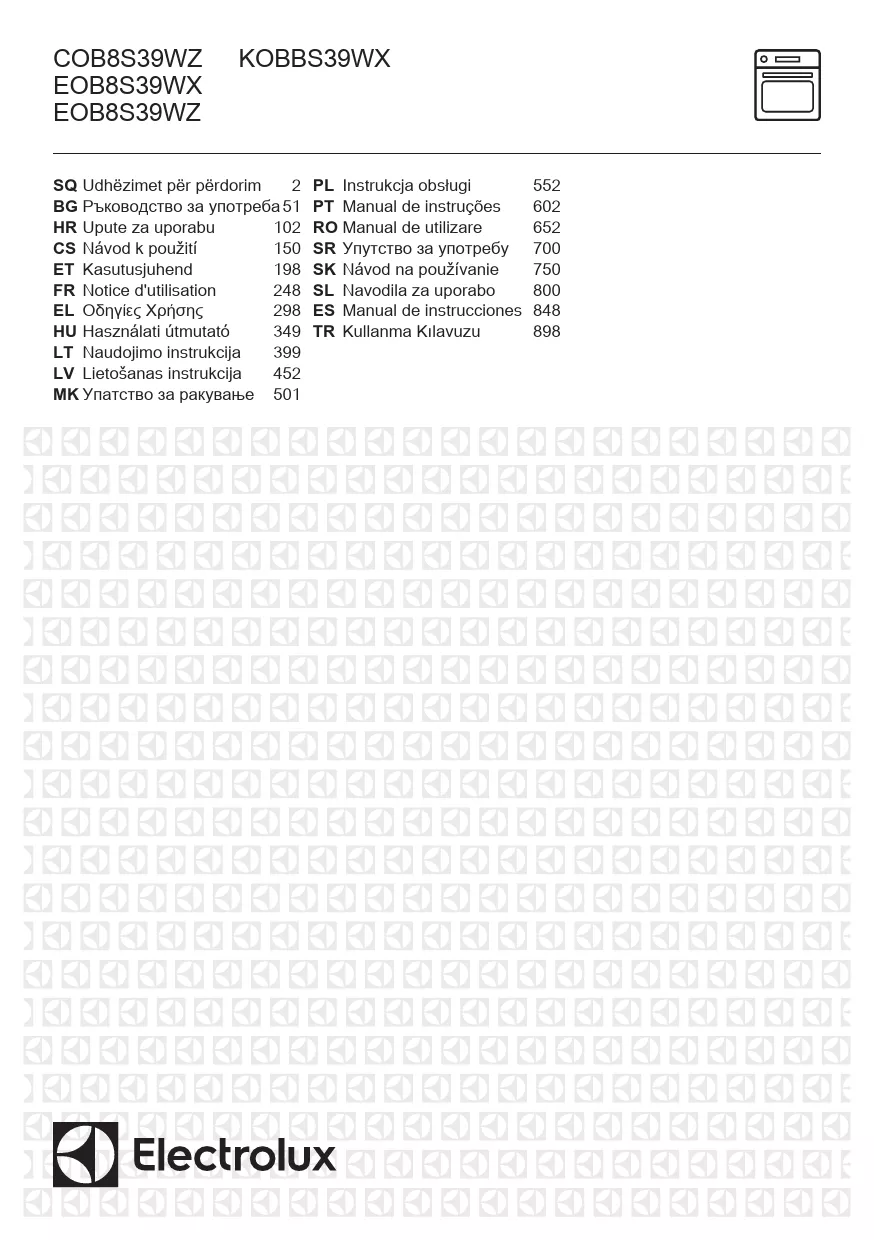 Mode d'emploi ELECTROLUX KOBBS39WX