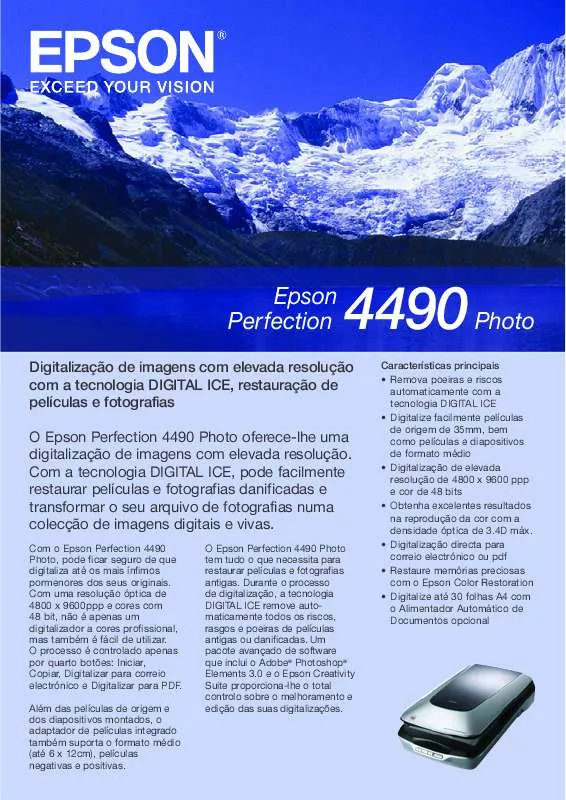 Mode d'emploi EPSON PERFECTION 4490