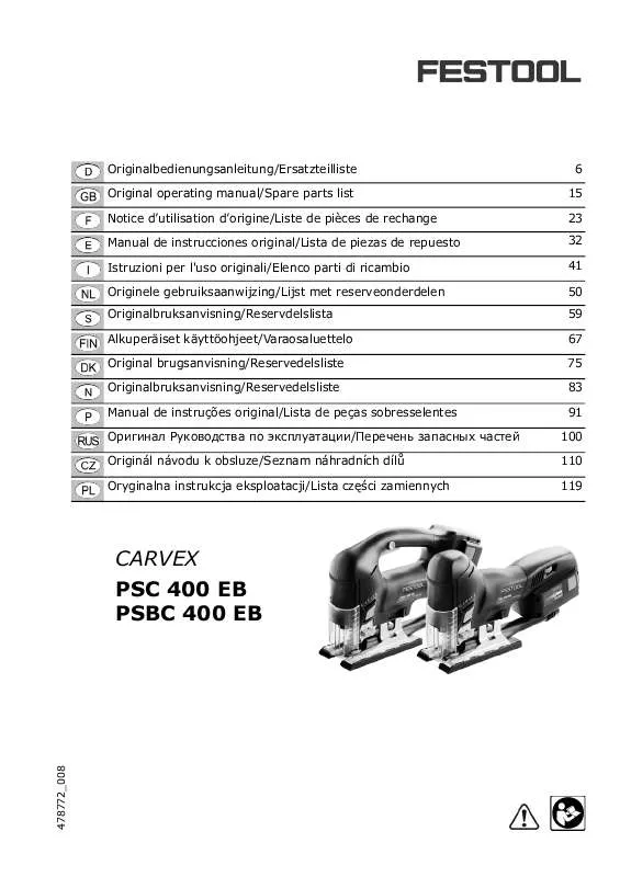 Mode d'emploi FESTOOL _PSBC 400 EB