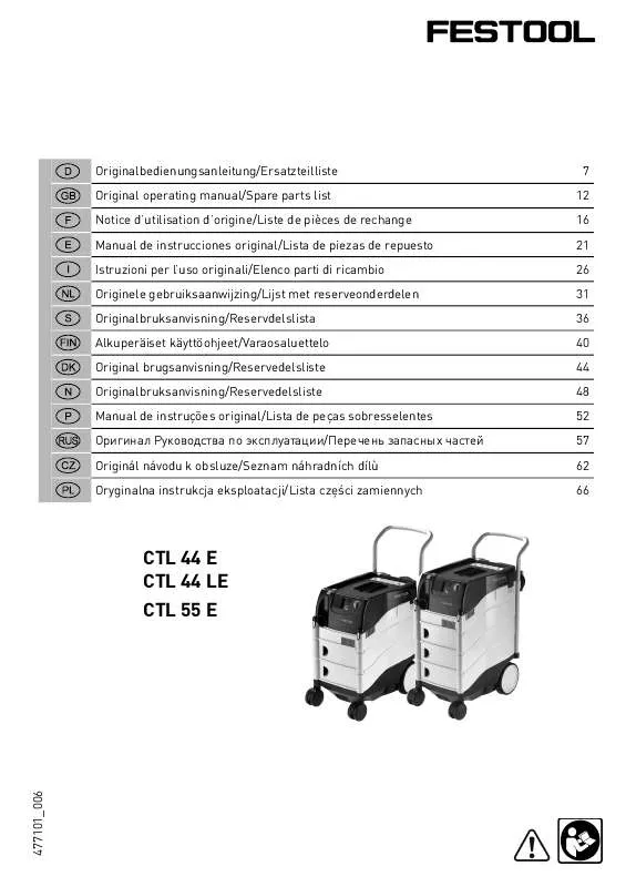 Mode d'emploi FESTOOL CTL 44 LE