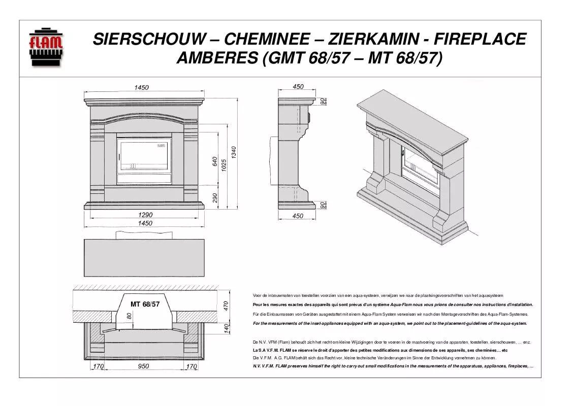 Mode d'emploi FLAM AMBERES MT 68-57