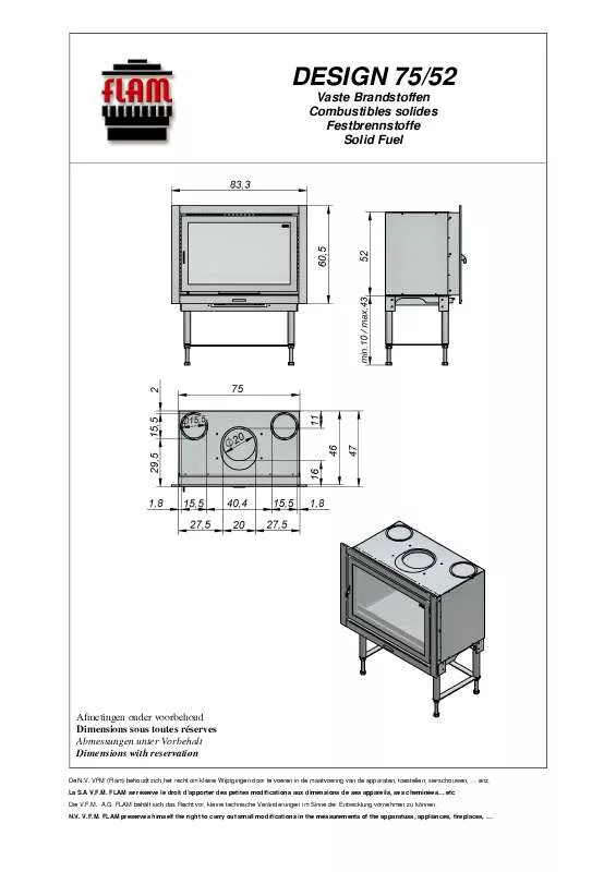 Mode d'emploi FLAM DESIGN 75-52